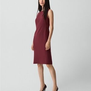 Theory Flared Dress in Admiral Crepe
